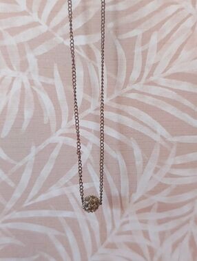 White Roses & Sherry | Gunmetal Studded Orb Necklace | Nickel Free